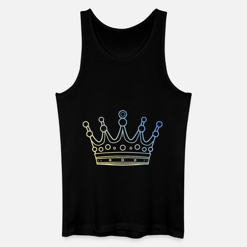 Krone Symbol - Männer Bio Tank Top - Schwarz