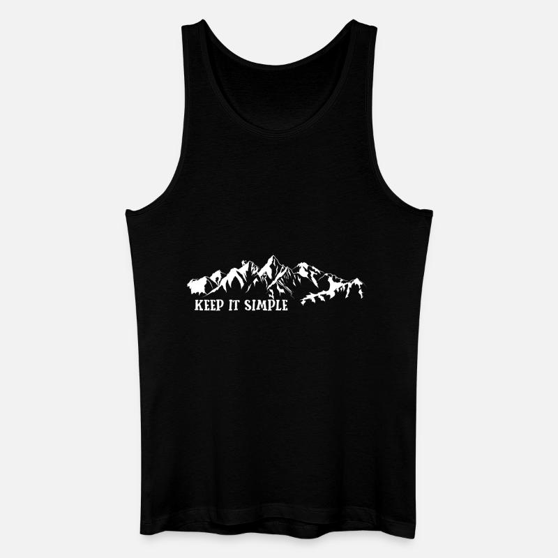 keep it simple Berge Wandern - Männer Bio Tank Top - Schwarz
