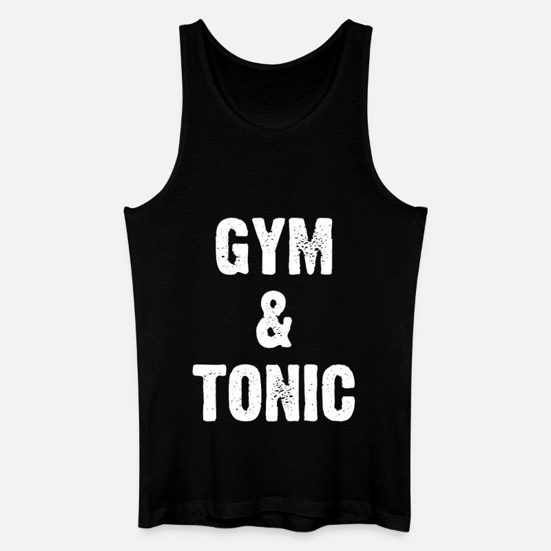 Gym & Tonic - Männer Bio Tank Top - Schwarz
