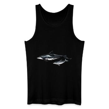 Dolphin with rugged teeth - Dolphin - Steno rostre - Men’s Organic Tank Top - black - Front