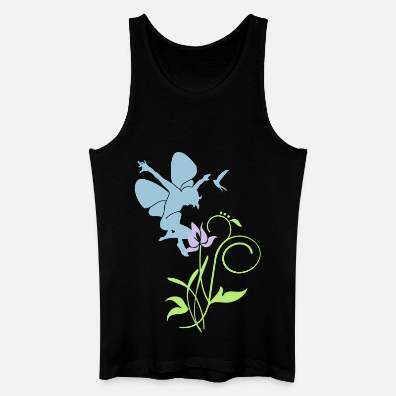 Orchidee / orchid (2c) - Männer Bio Tank Top - Schwarz