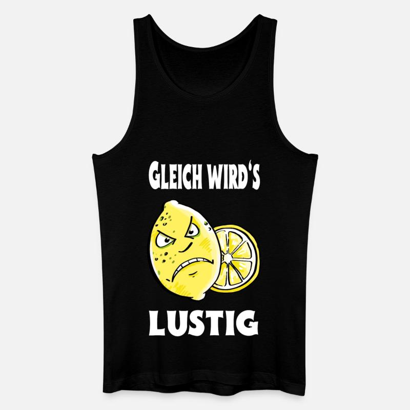 Gleich wird es lustig - Zitrone - Sauer - Männer Bio Tank Top - Schwarz