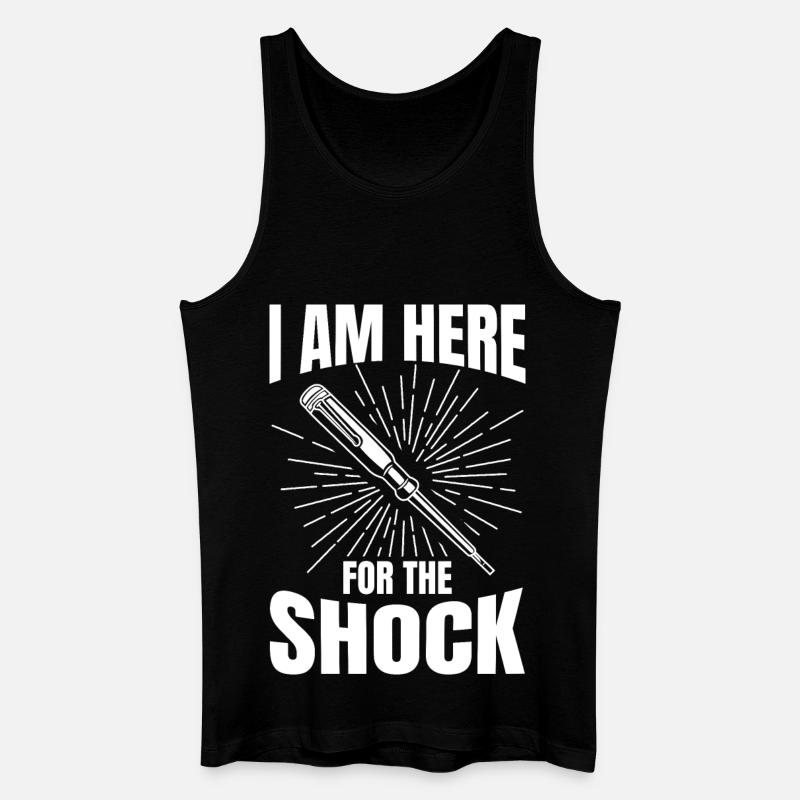 Lustiger Elektriker - Männer Bio Tank Top - Schwarz