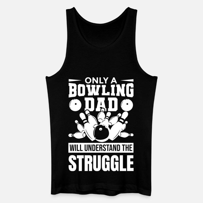 Bowling Papa - Männer Bio Tank Top - Schwarz