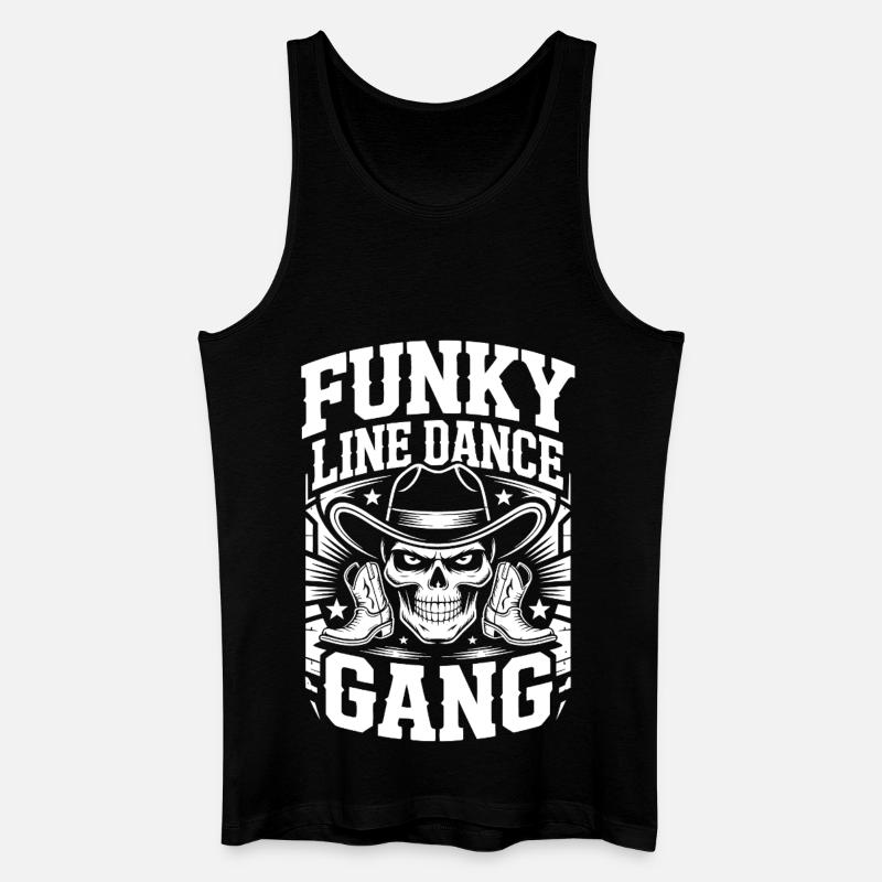 Funky Line Dance Gang - Männer Bio Tank Top - Schwarz