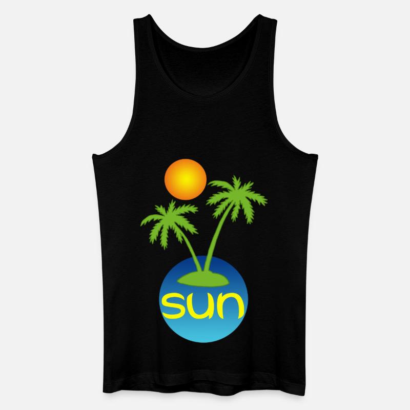 Paradies in der Sonne - Männer Bio Tank Top - Schwarz