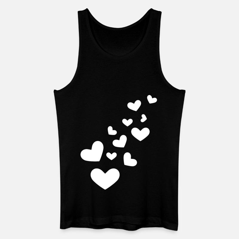 Herzchen Herz - Männer Bio Tank Top - Schwarz