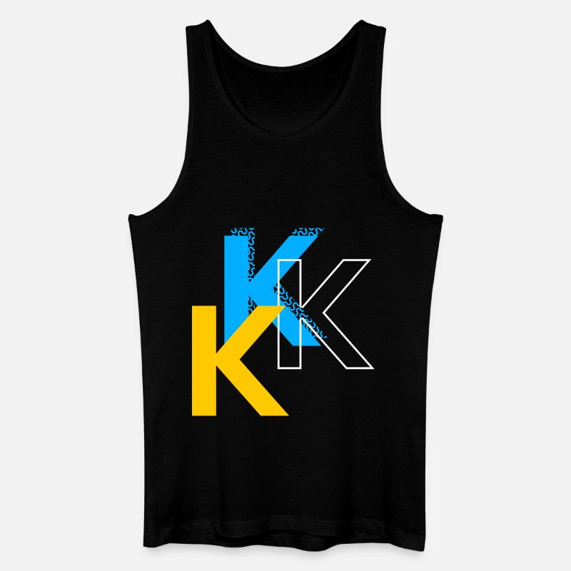 Buchstabe K - Männer Bio Tank Top - Schwarz