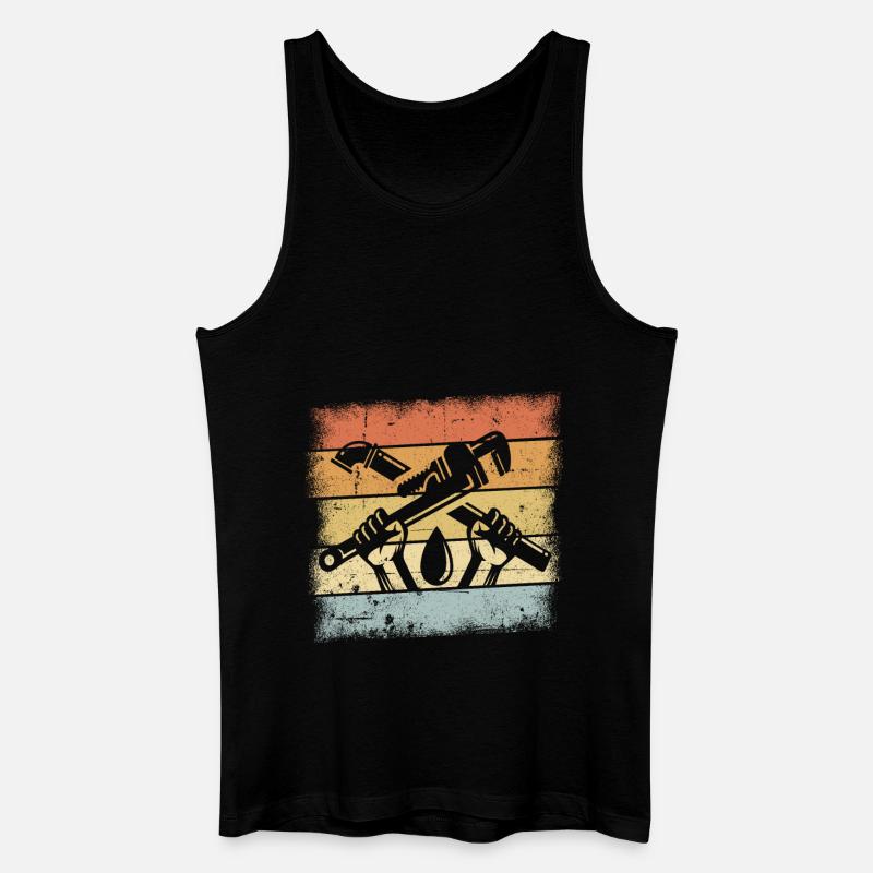 Klempner - Männer Bio Tank Top - Schwarz
