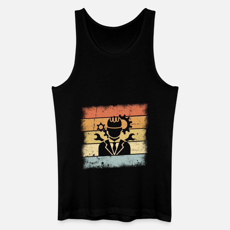 Ingenieur - Männer Bio Tank Top - Schwarz
