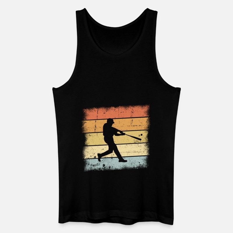 Baseball Sunset - Männer Bio Tank Top - Schwarz