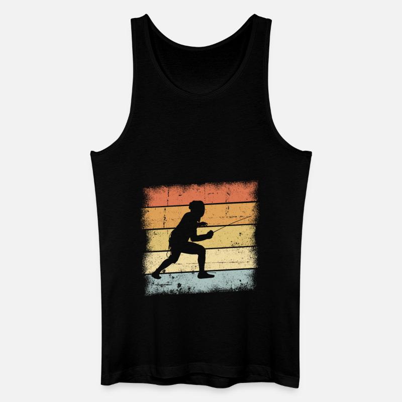 Fechten Sunset - Männer Bio Tank Top - Schwarz