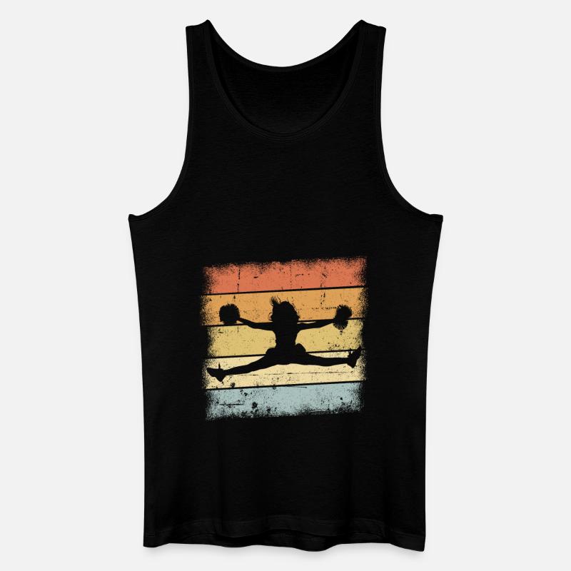 Cheerleading Retro - Männer Bio Tank Top - Schwarz