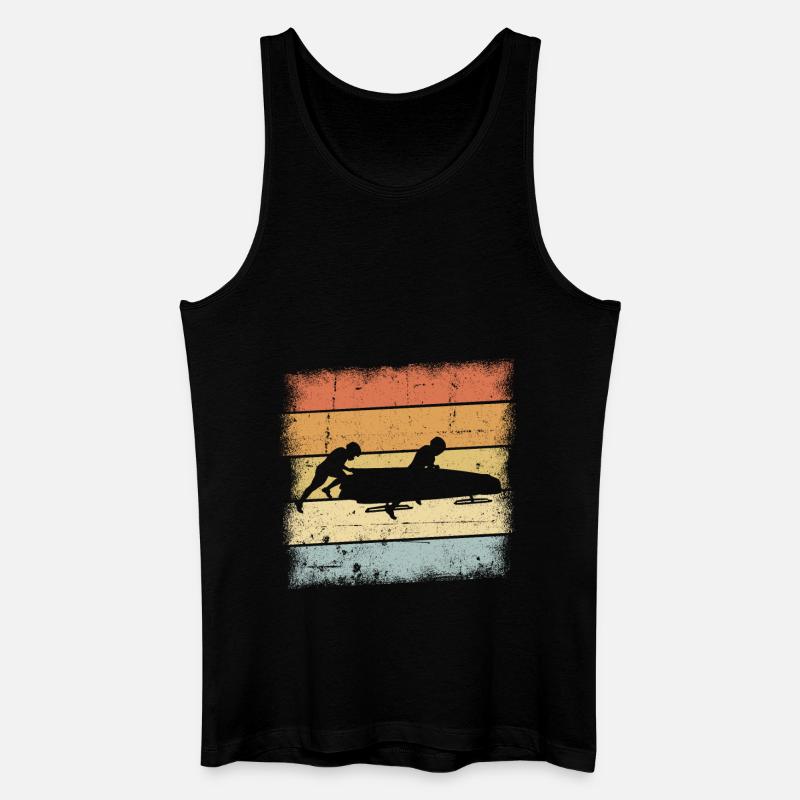 Bob Schlitten Sunset - Männer Bio Tank Top - Schwarz