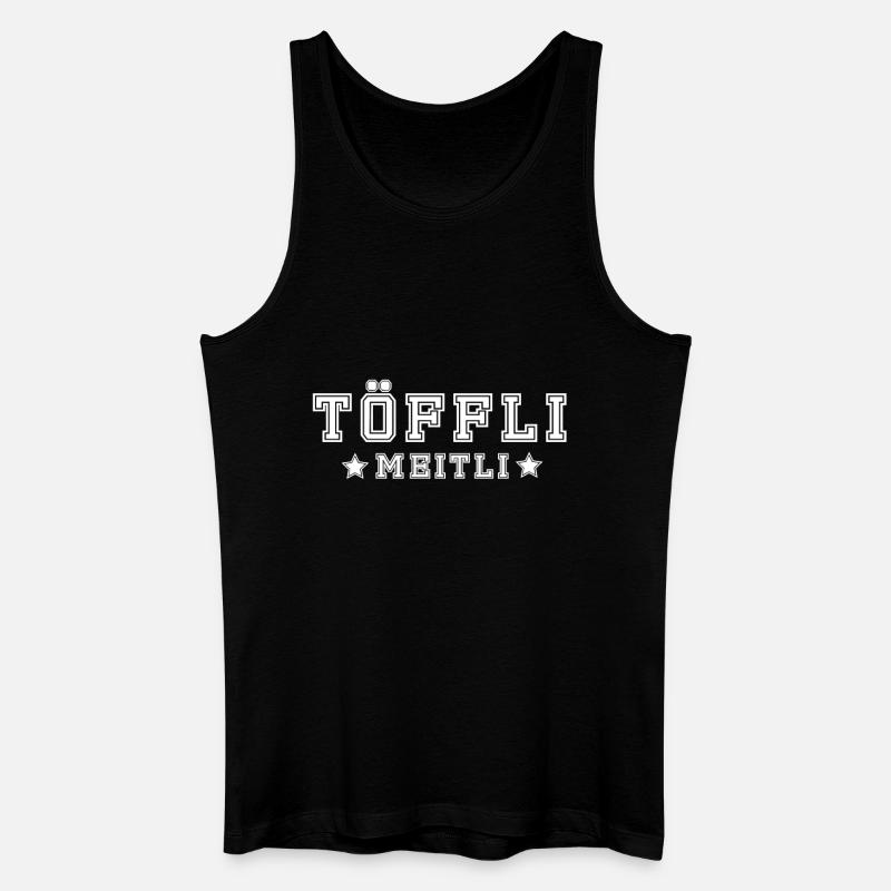Töfflimeitl - Männer Bio Tank Top - Schwarz