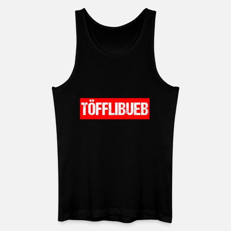 Töfflibueb - Männer Bio Tank Top - Schwarz