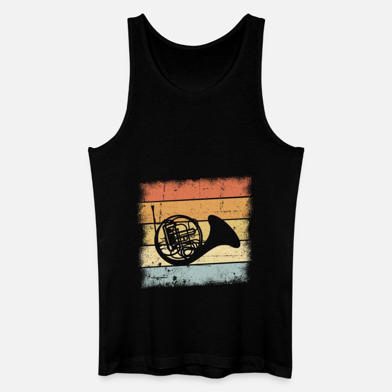 Horn - Männer Bio Tank Top - Schwarz