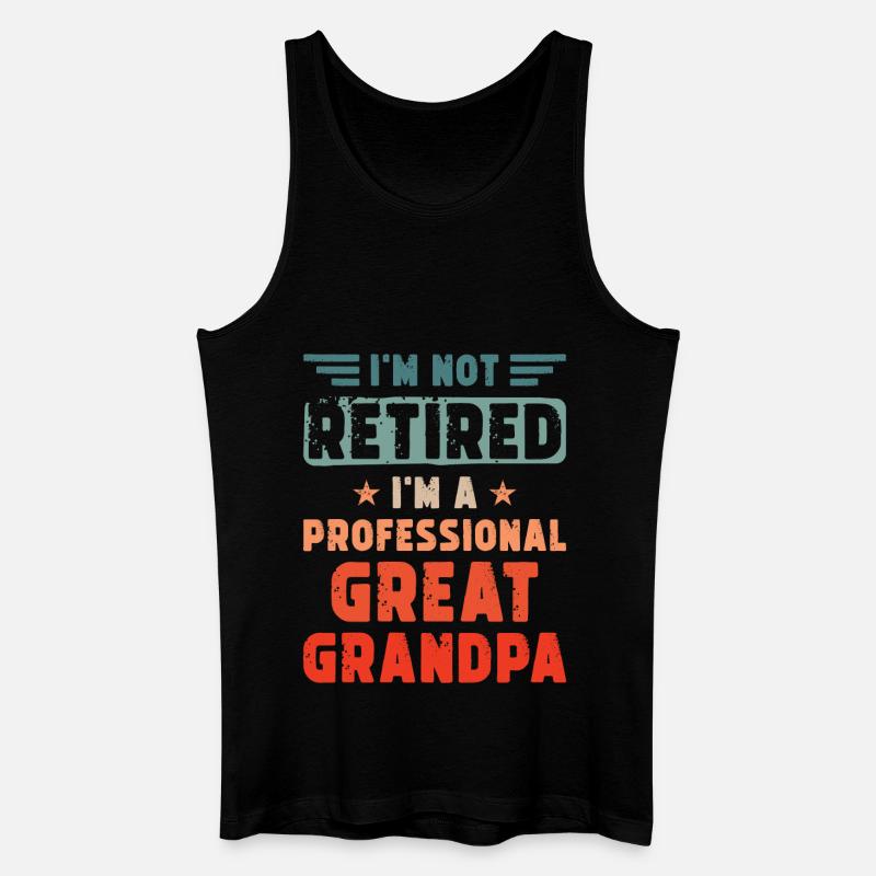 Opa Rente Spruch - Männer Bio Tank Top - Schwarz