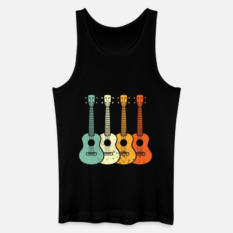 Ukulele - Männer Bio Tank Top - Schwarz