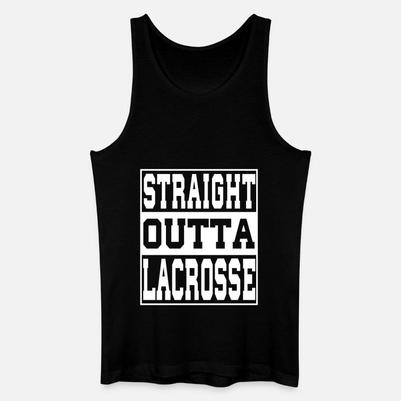 Lacrosse Spruch lustig - Männer Bio Tank Top - Schwarz