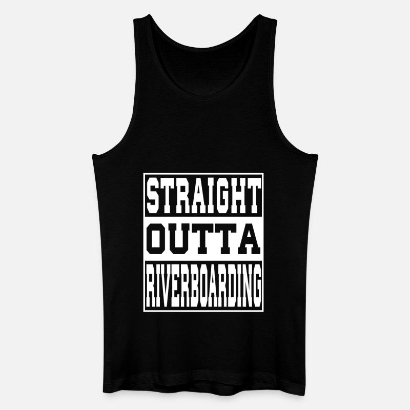 Riverboarding Spruch lustig - Männer Bio Tank Top - Schwarz
