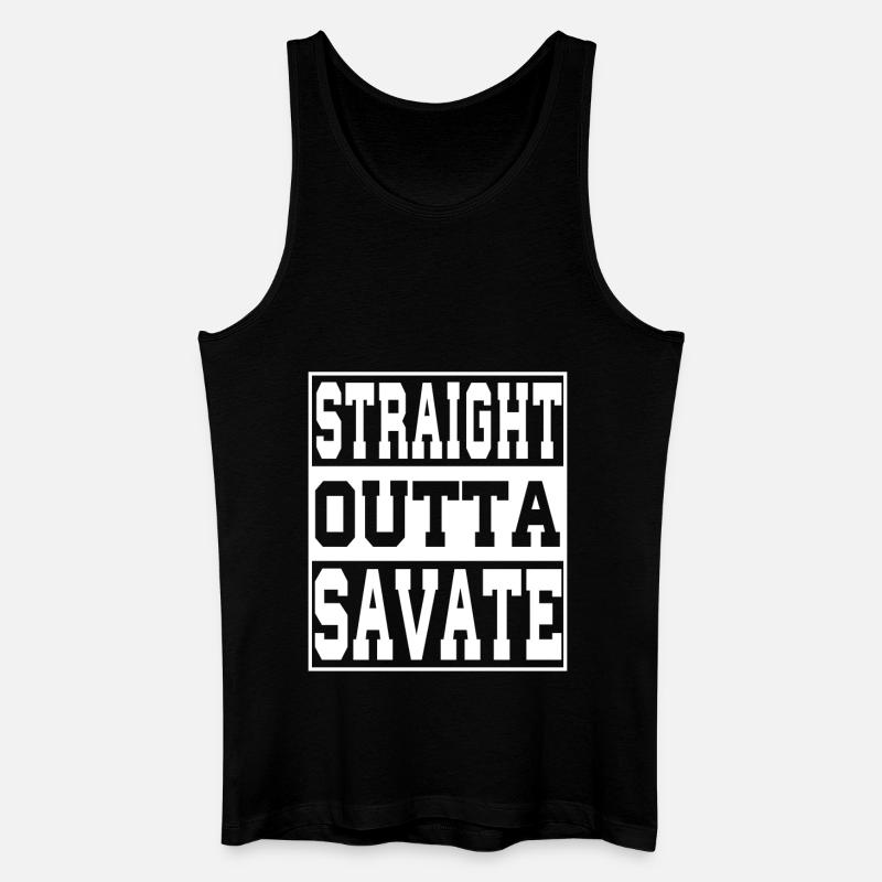Savate Spruch lustig - Männer Bio Tank Top - Schwarz