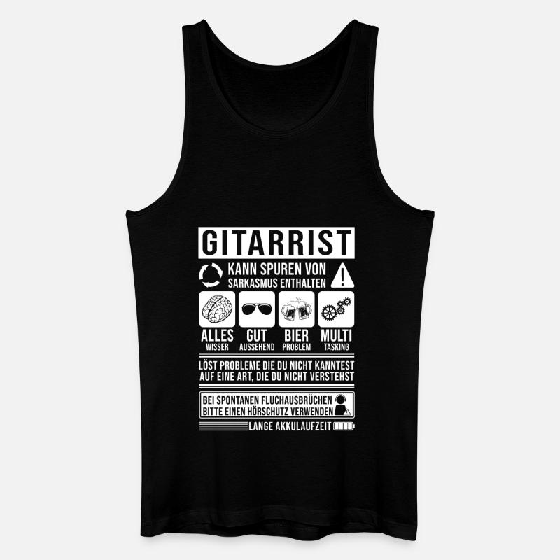 Gitarrist Spruch lustig - Männer Bio Tank Top - Schwarz