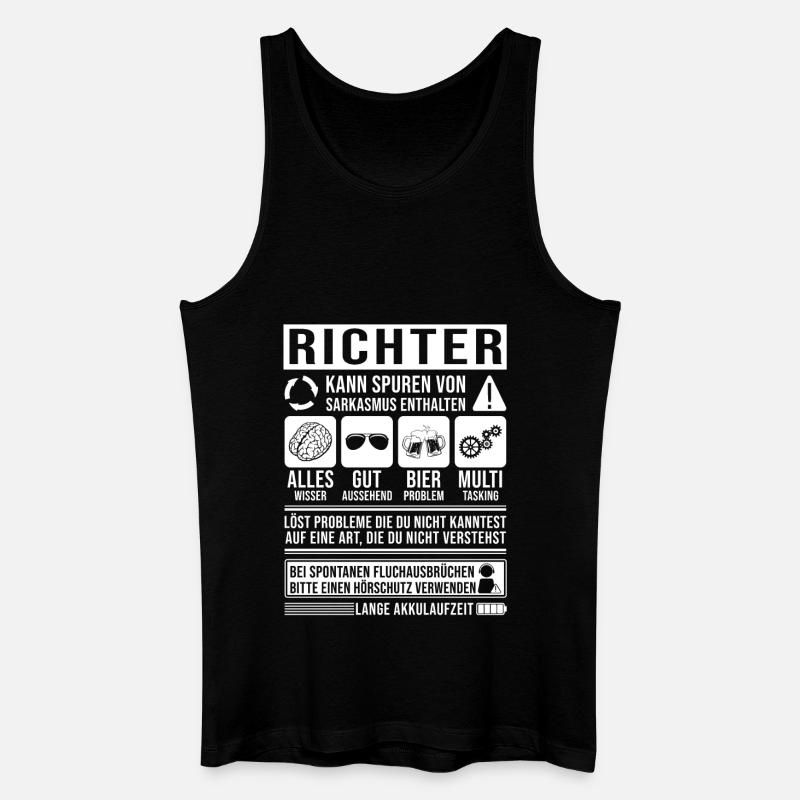 Richter Spruch lustig - Männer Bio Tank Top - Schwarz