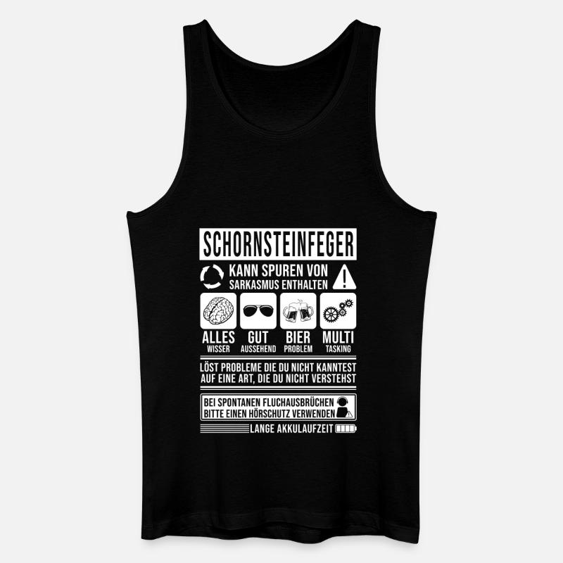 Schornsteinfeger Spruch lustig - Männer Bio Tank Top - Schwarz