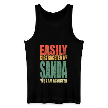 Sanda saying funny - Men’s Organic Tank Top - black - Front