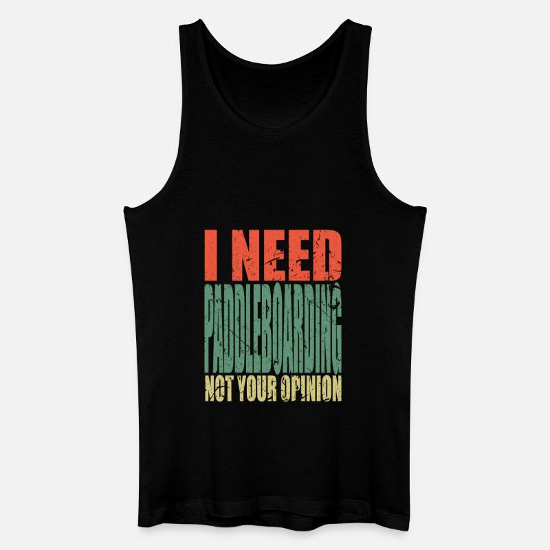 Paddleboarding Spruch lustig - Männer Bio Tank Top - Schwarz