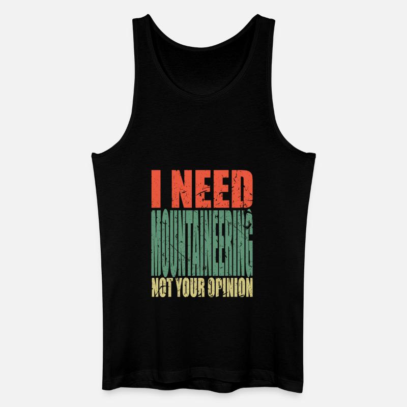 Bergsteigen Spruch lustig - Männer Bio Tank Top - Schwarz