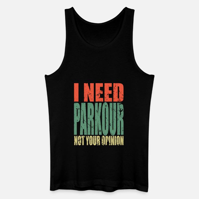 Parkour Spruch lustig - Männer Bio Tank Top - Schwarz