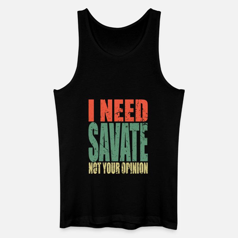 Savate Spruch lustig - Männer Bio Tank Top - Schwarz