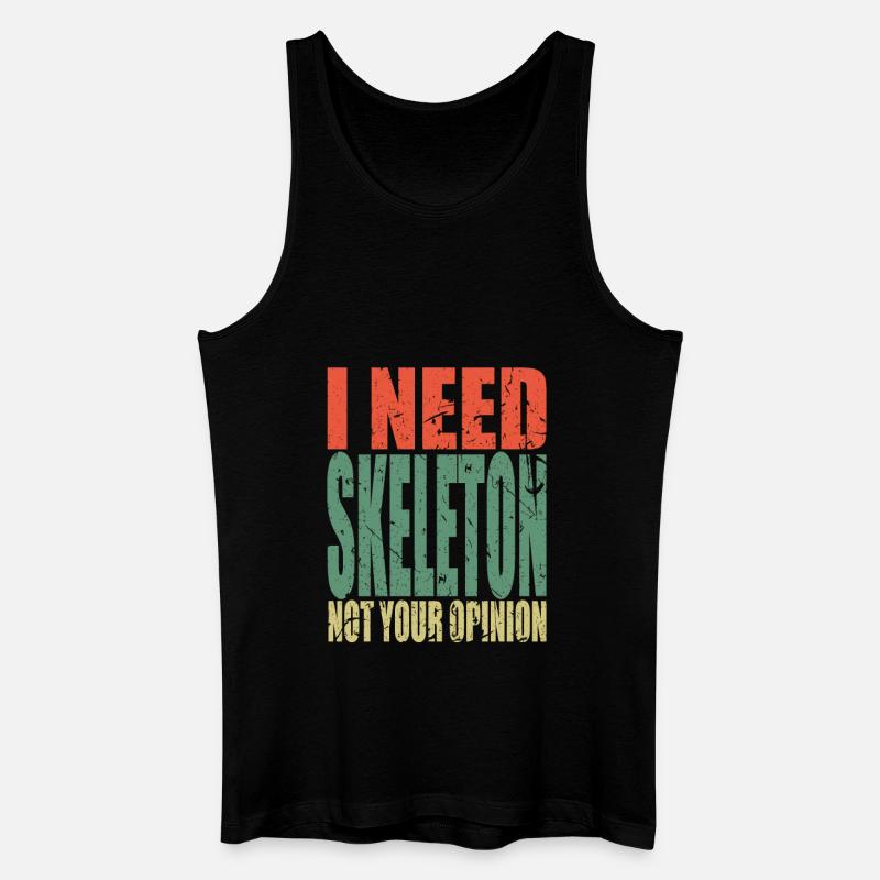 Skeleton Spruch lustig - Männer Bio Tank Top - Schwarz