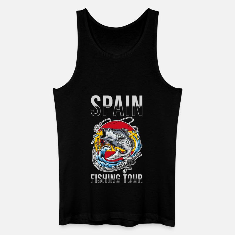 Angeltour Spanien - Männer Bio Tank Top - Schwarz