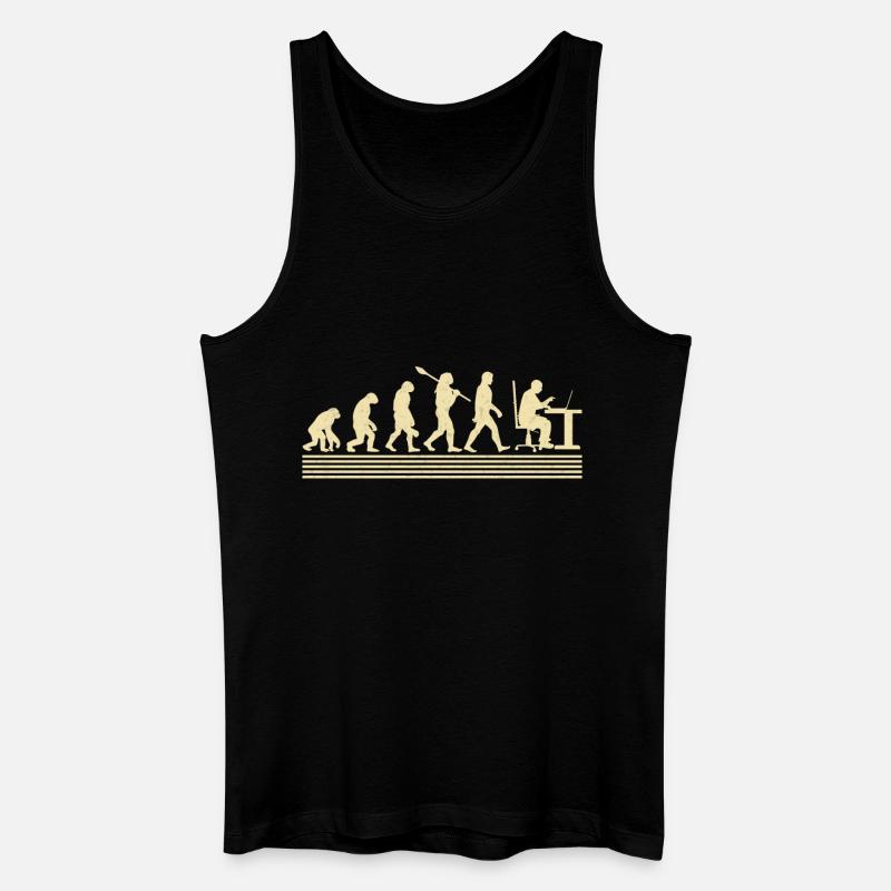 Evolution Des Computerprogrammierers - Männer Bio Tank Top - Schwarz