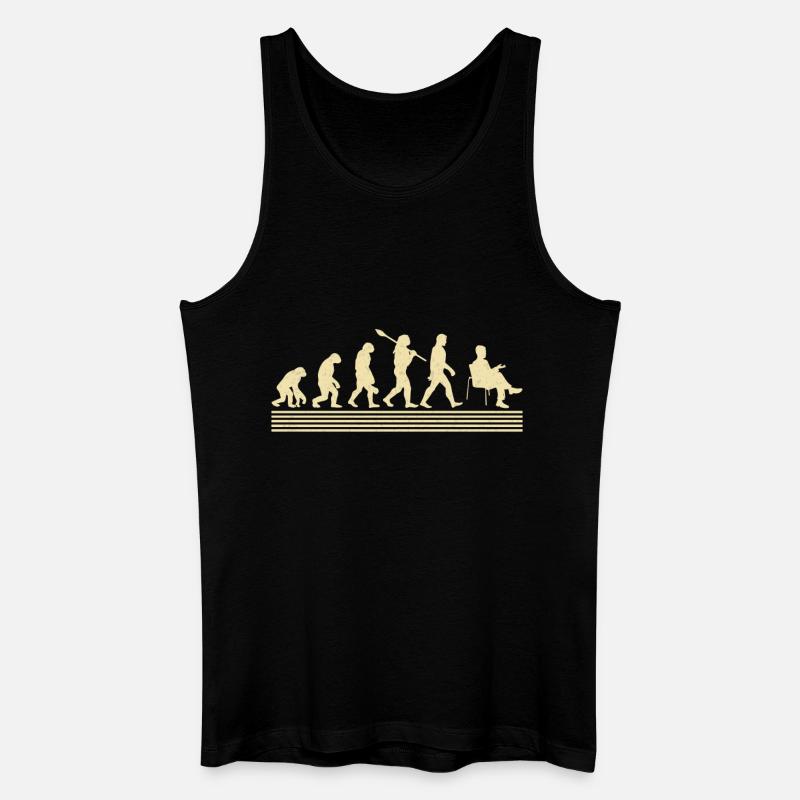 Psychologe Evolution - Männer Bio Tank Top - Schwarz