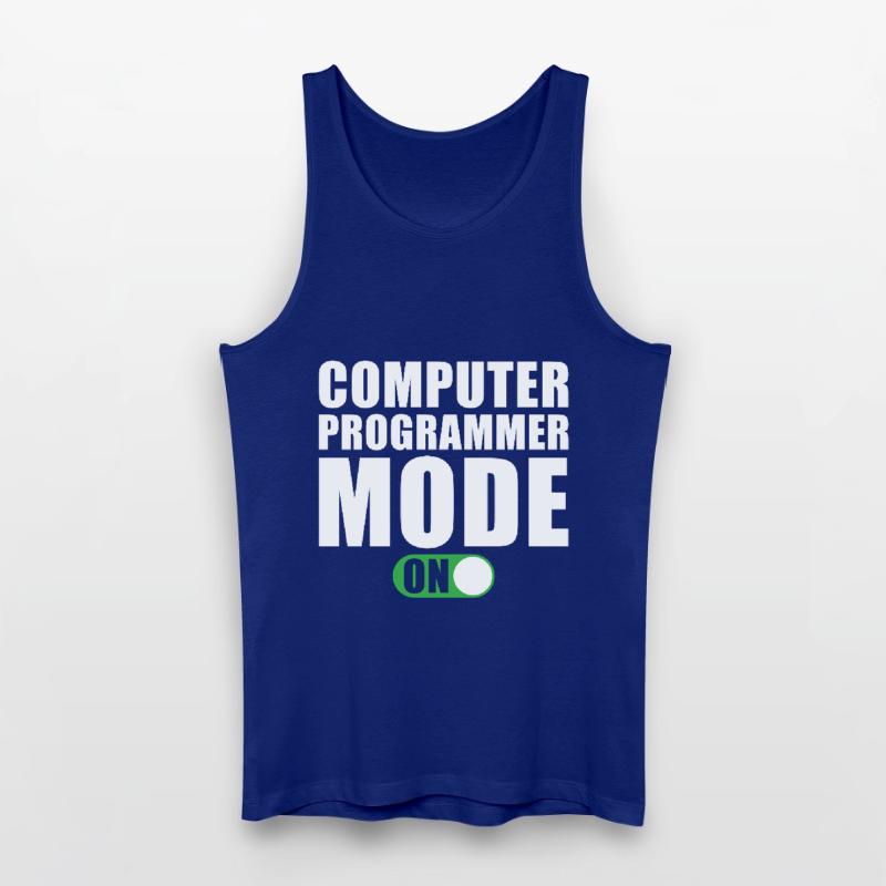 Computer Programmer Mode On Men’s Organic Tank Top