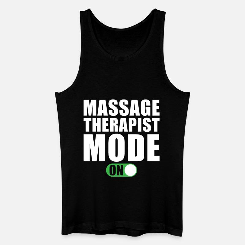 Masseur Modus Ein - Männer Bio Tank Top - Schwarz