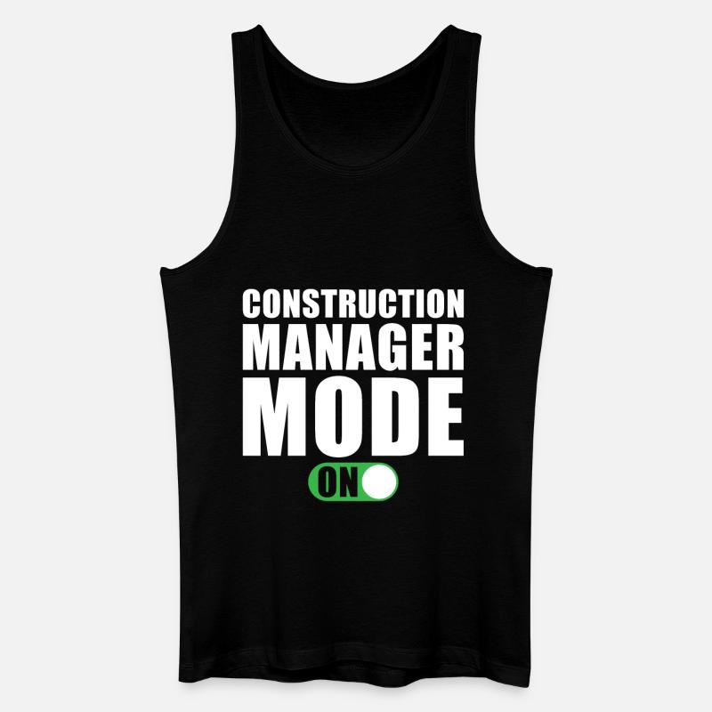 Mode Gestionnaire de construction activé - Débardeur bio Homme - noir
