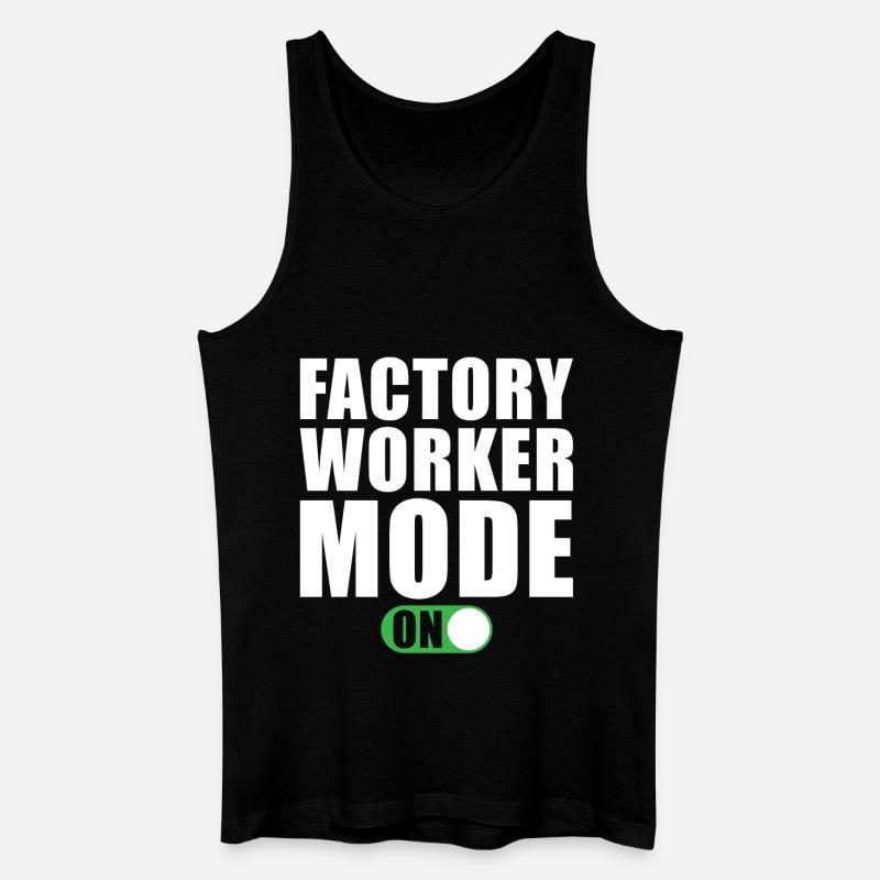 Mode Ouvrier d’usine activé - Débardeur bio Homme - noir