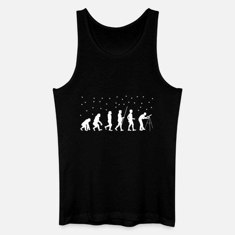 Astronomie Teleskop Evolution Astronomie - Männer Bio Tank Top - Schwarz