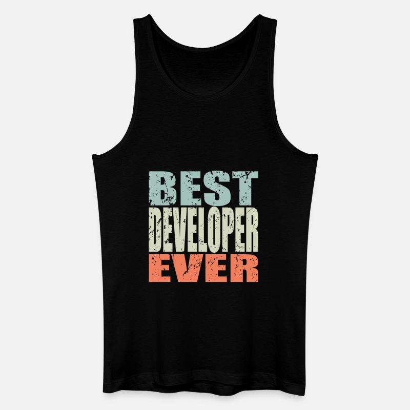 Best Developer ever Developer Gift - Men’s Organic Tank Top - black