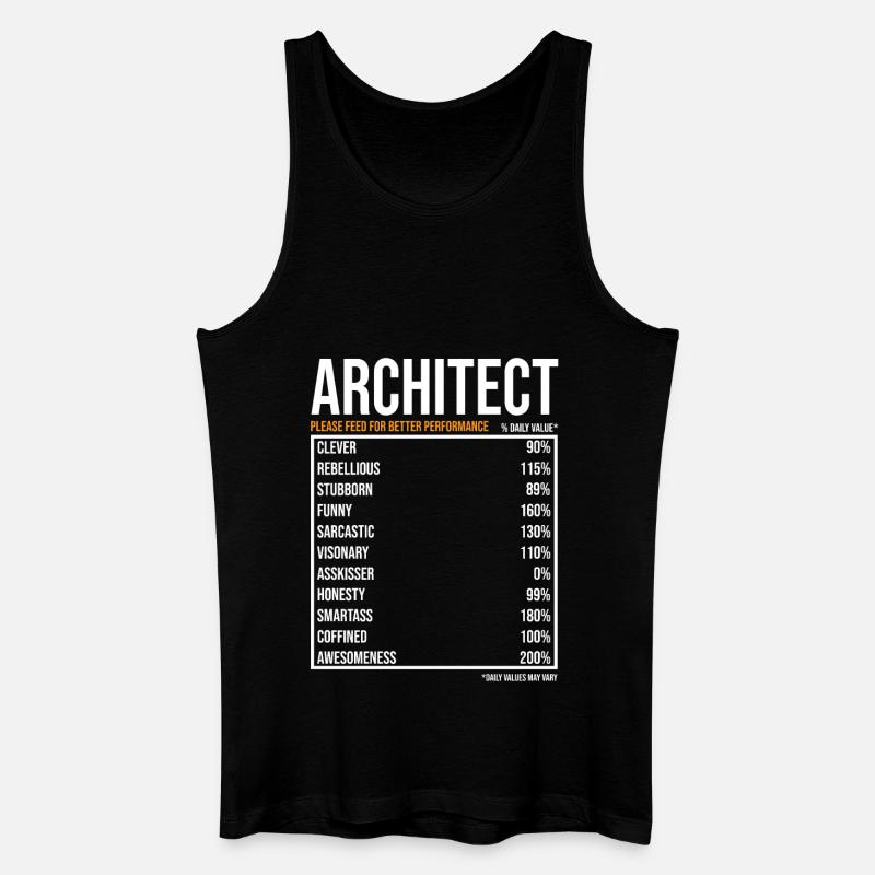 Architecte du jour Drôle d’architecte - Débardeur bio Homme - noir