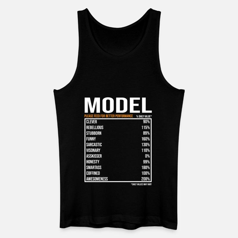 Model Job Spruch - Männer Bio Tank Top - Schwarz