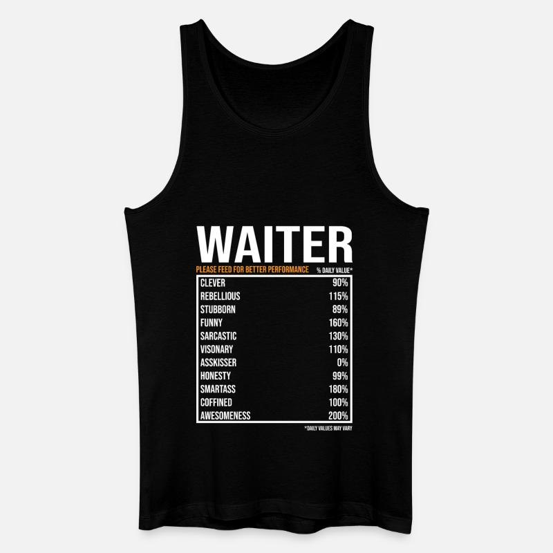 Kellner Spruch Kellner Geschenk - Männer Bio Tank Top - Schwarz