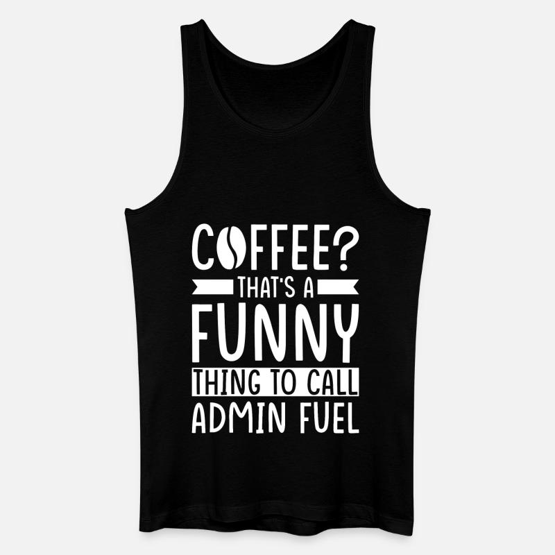 Admin Kaffee Spruch - Männer Bio Tank Top - Schwarz