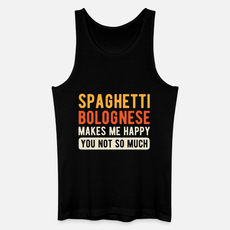 Spaghetti Bolognese - Männer Bio Tank Top - Schwarz