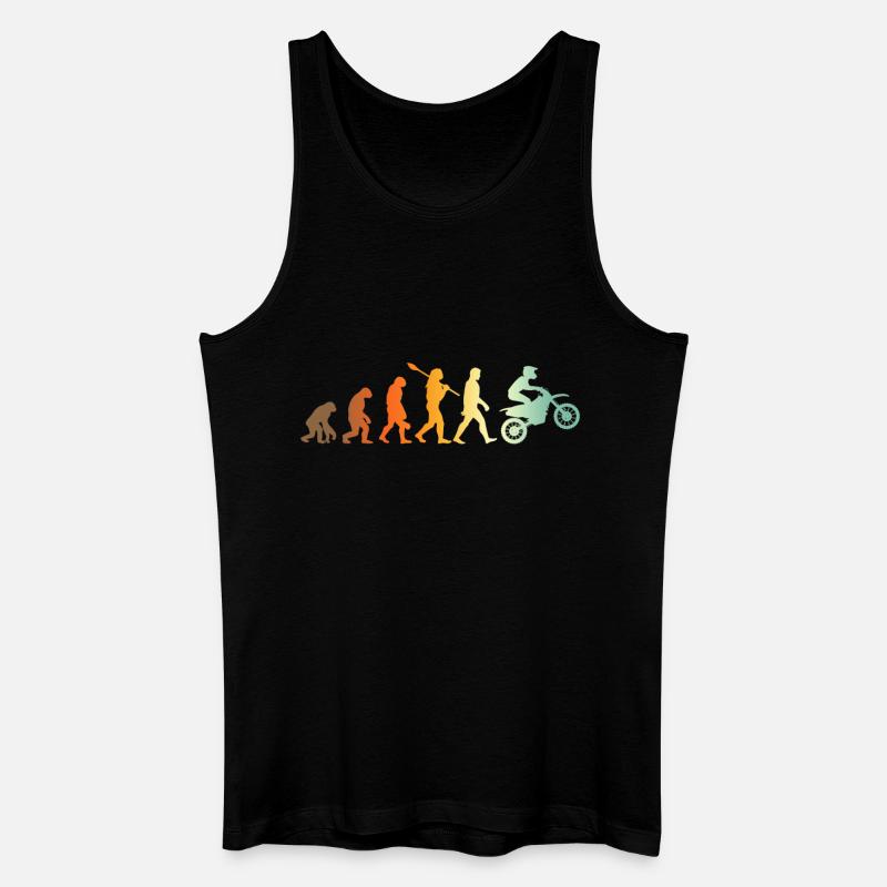 Motocross Biker Evolution Motorcross - Männer Bio Tank Top - Schwarz